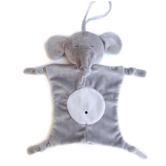 Newborn Blankie soothing towel Of Baby Toys Animal shape Infant Baby Gift Soft Soothe Towel Educational Plush Toys-Silver-JadeMoghul Inc.