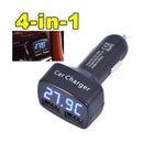 Newest Car Charger Dual DC5V 3.1A USB With Voltage/Temperature/Current Meter Tester Adapter Digital Display JadeMoghul Inc. 