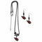 NFL - Arizona Cardinals Euro Bead Earrings and Necklace Set-Jewelry & Accessories,NFL Jewelry,Arizona Cardinals Jewelry-JadeMoghul Inc.