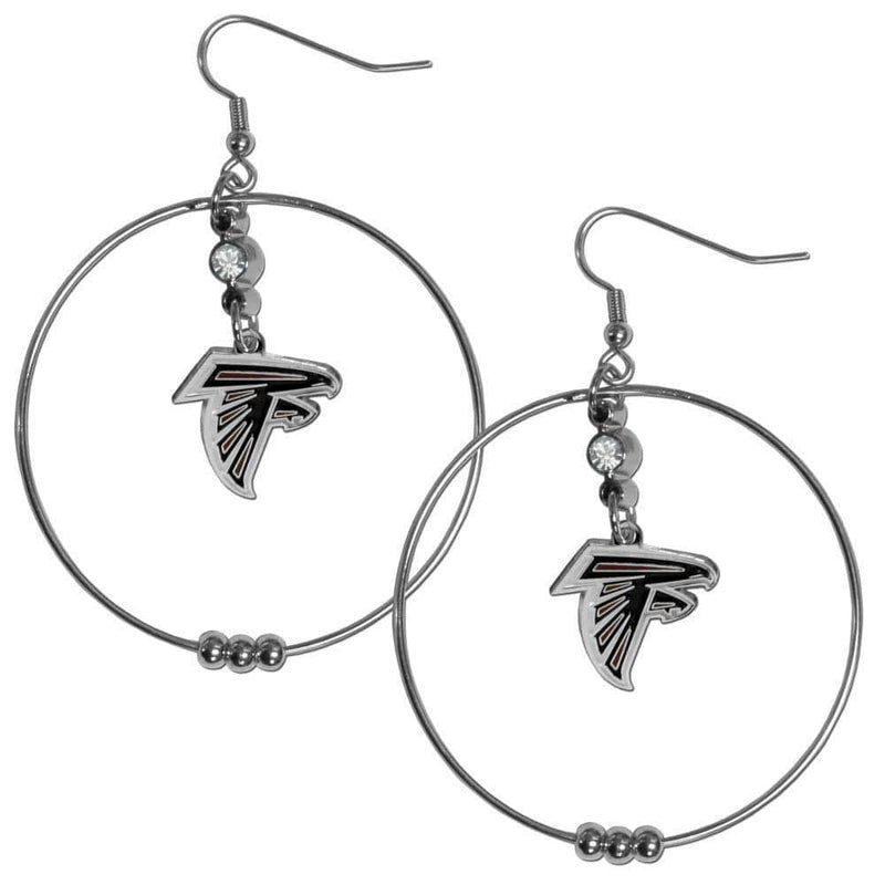 NFL - Atlanta Falcons 2 Inch Hoop Earrings-Jewelry & Accessories,Earrings,2 inch Hoop Earrings,NFL Hoop Earrings-JadeMoghul Inc.