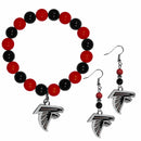 NFL - Atlanta Falcons Fan Bead Earrings and Bracelet Set-Jewelry & Accessories,Jewelry Sets,Fan Bead Earrings and Bracelet-JadeMoghul Inc.