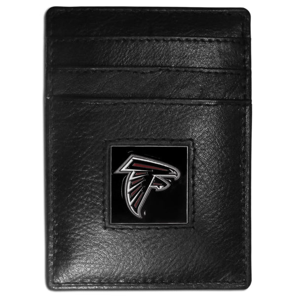 NFL - Atlanta Falcons Leather Money Clip/Cardholder Packaged in Gift Box-Wallets & Checkbook Covers,Money Clip/Cardholders,Gift Box Packaging,NFL Money Clip/Cardholders-JadeMoghul Inc.