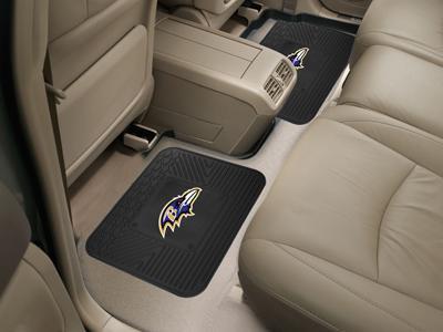 Rubber Floor Mats NFL Baltimore Ravens 2-pc Utility Car Mat 14"x17"