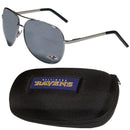 NFL - Baltimore Ravens Aviator Sunglasses and Zippered Carrying Case-Sunglasses, Eyewear & Accessories,Sunglass & Accessory Sets,Aviator Sunglasses & Zippered Case,NFL Aviator Sunglasses Sunglasses & Zippered Case-JadeMoghul Inc.