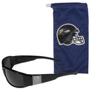 NFL - Baltimore Ravens Etched Chrome Wrap Sunglasses and Bag-Sunglasses, Eyewear & Accessories,NFL Eyewear,Baltimore Ravens Eyewear-JadeMoghul Inc.