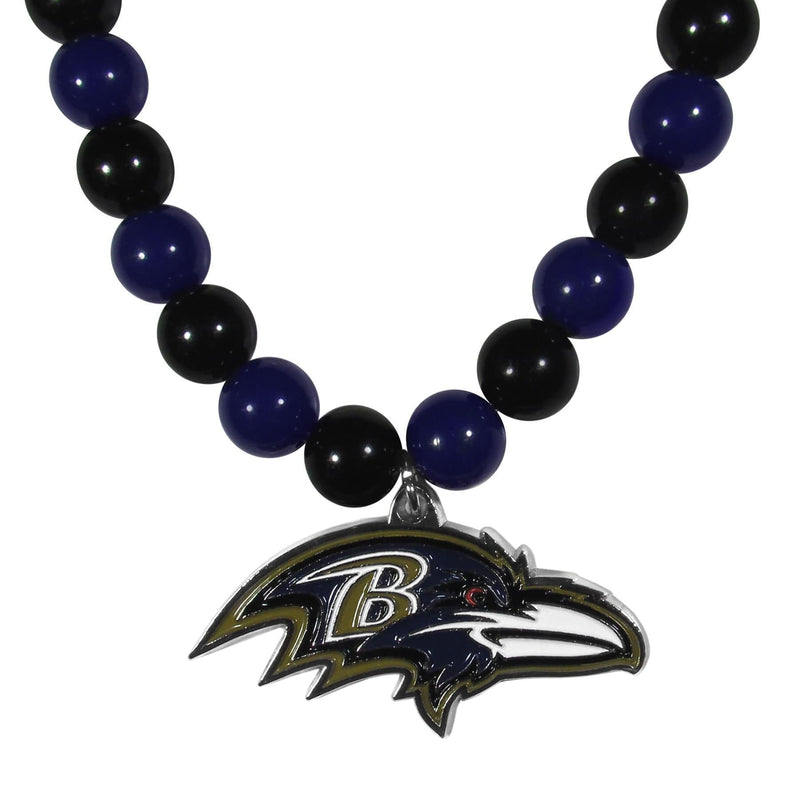 NFL - Baltimore Ravens Fan Bead Necklace-Jewelry & Accessories,Necklaces,Fan Bead Necklaces,NFL Fan Bead Necklaces-JadeMoghul Inc.