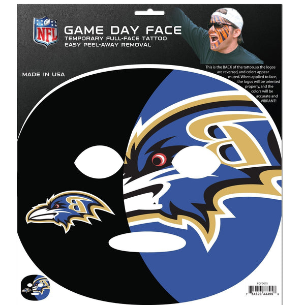 NFL - Baltimore Ravens Game Face Temporary Tattoo-Tailgating & BBQ Accessories,Game Day Face Temporary Tattoos,NFL Game Day Faces-JadeMoghul Inc.