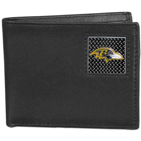 NFL - Baltimore Ravens Gridiron Leather Bi-fold Wallet-Wallets & Checkbook Covers,Bi-fold Wallets,Window Box Packaging,NFL Bi-fold Wallets-JadeMoghul Inc.