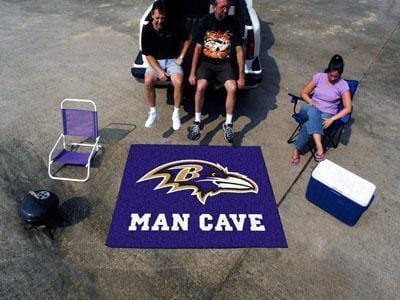 BBQ Mat NFL Baltimore Ravens Man Cave Tailgater Rug 5'x6'