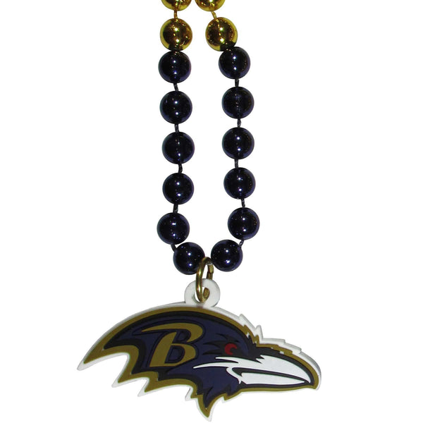 NFL - Baltimore Ravens Mardi Gras Bead Necklace-Jewelry & Accessories,Necklaces,Mardi Gras Bead Necklace,NFL Mardi Gras Bead Necklace-JadeMoghul Inc.