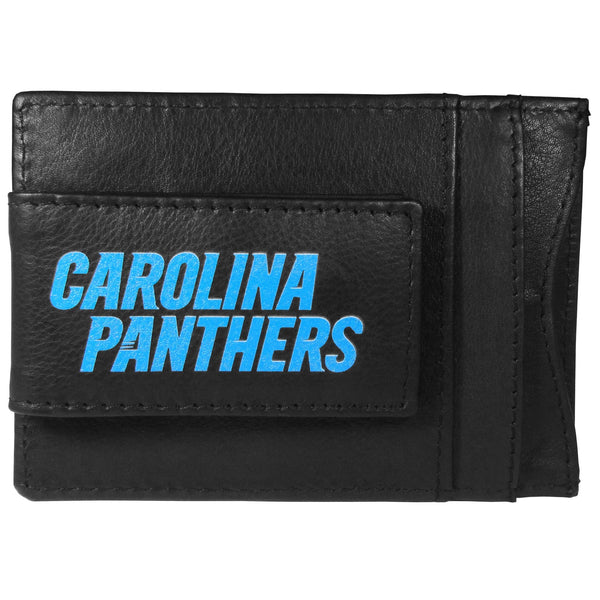 NFL - Carolina Panthers Logo Leather Cash and Cardholder-Wallets & Checkbook Covers,NFL Wallets,Carolina Panthers Wallets-JadeMoghul Inc.