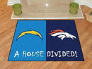 Large Area Rugs Cheap NFL Chargers Broncos House Divided Rug 33.75"x42.5"