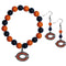 NFL - Chicago Bears Fan Bead Earrings and Bracelet Set-Jewelry & Accessories,Jewelry Sets,Fan Bead Earrings and Bracelet-JadeMoghul Inc.