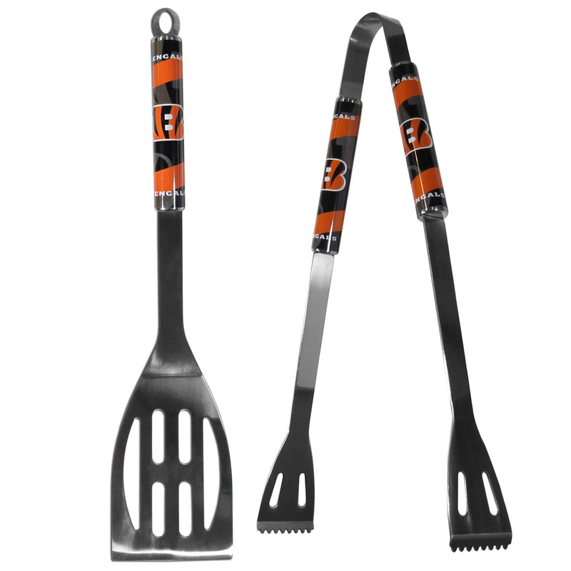 NFL - Cincinnati Bengals 2 pc Steel BBQ Tool Set-Tailgating & BBQ Accessories,BBQ Tools,2 pc Steel Tool Set,NFL 2 pc Steel Tool Set-JadeMoghul Inc.