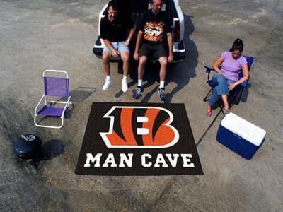 BBQ Accessories NFL Cincinnati Bengals Man Cave Tailgater Rug 5'x6'