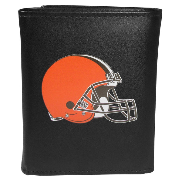 NFL - Cleveland Browns Tri-fold Wallet Large Logo-Wallets & Checkbook Covers,NFL Wallets,Cleveland Browns Wallets-JadeMoghul Inc.