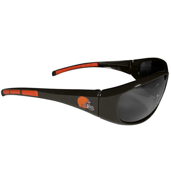 NFL - Cleveland Browns Wrap Sunglasses-Sunglasses, Eyewear & Accessories,Sunglasses,Wrap Sunglasses,NFL Wrap Sunglasses-JadeMoghul Inc.