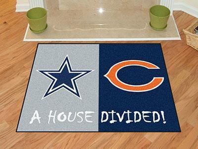 Large Area Rugs NFL Cowboys Bears House Divided Rug 33.75"x42.5"