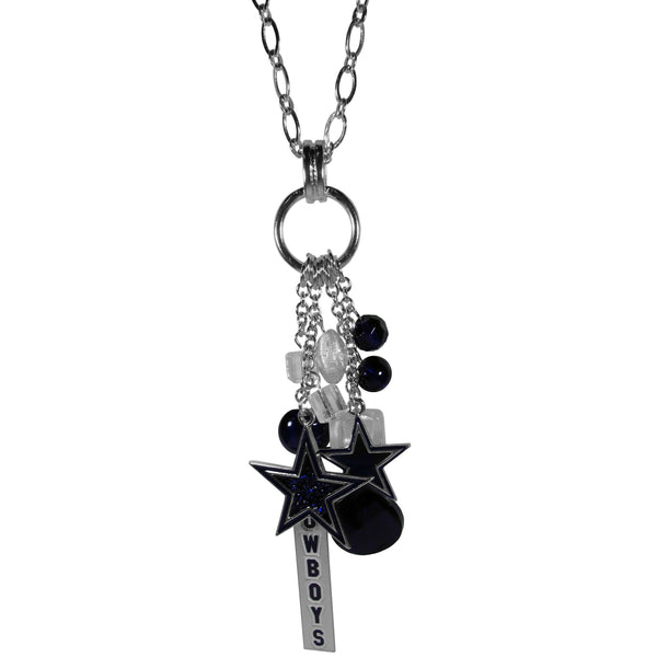 NFL - Dallas Cowboys Cluster Necklace-Jewelry & Accessories,NFL Jewelry,NFL Necklaces,Cluster Necklaces-JadeMoghul Inc.