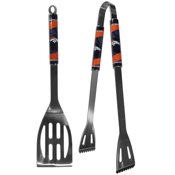 NFL - Denver Broncos 2 pc Steel BBQ Tool Set-Tailgating & BBQ Accessories,BBQ Tools,2 pc Steel Tool Set,NFL 2 pc Steel Tool Set-JadeMoghul Inc.