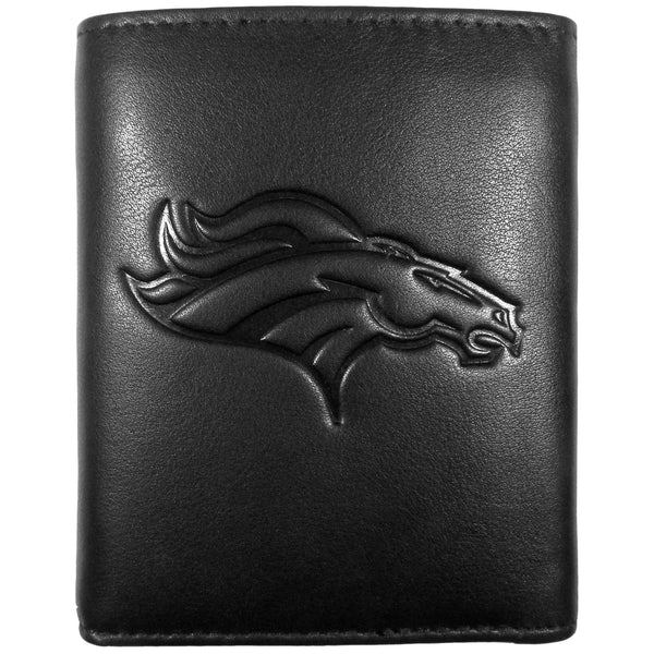 NFL - Denver Broncos Embossed Leather Tri-fold Wallet-Wallets & Checkbook Covers,NFL Wallets,NFL Tri-fold Wallets,Leather Tri-fold Wallets-JadeMoghul Inc.