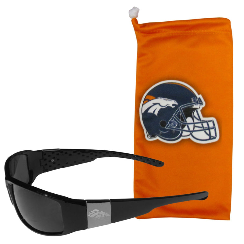 NFL - Denver Broncos Etched Chrome Wrap Sunglasses and Bag-Sunglasses, Eyewear & Accessories,NFL Eyewear,Denver Broncos Eyewear-JadeMoghul Inc.