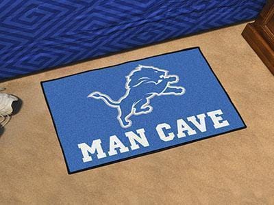 Outdoor Rug NFL Detroit Lions Man Cave Starter Rug 19"x30"