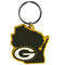 NFL - Green Bay Packers Home State Flexi Key Chain-Key Chains,NFL Key Chains,NFL Home State Flexi Key Chains-JadeMoghul Inc.