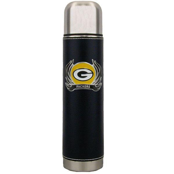 NFL - Green Bay Packers Thermos with Flame Emblem-Beverage Ware,Thermos,NFL Thermos-JadeMoghul Inc.