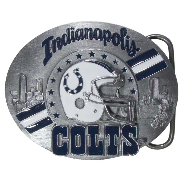 NFL - Indianapolis Colts Team Belt Buckle-Jewelry & Accessories,Belt Buckles,Team Belt Buckles,NFL Team Belt Buckles-JadeMoghul Inc.