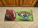 Welcome Door Mat NFL Jacksonville Jaguars Scraper Mat 19"x30" Ball