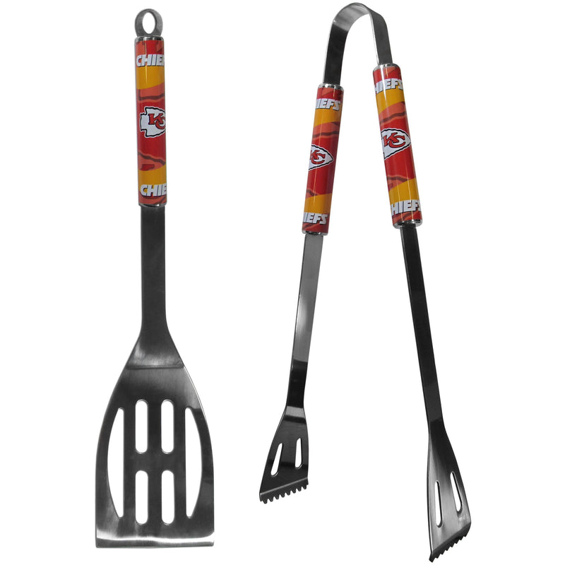 NFL - Kansas City Chiefs 2 pc Steel BBQ Tool Set-Tailgating & BBQ Accessories,BBQ Tools,2 pc Steel Tool Set,NFL 2 pc Steel Tool Set-JadeMoghul Inc.