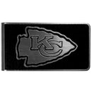 NFL - Kansas City Chiefs Black and Steel Money Clip-Wallets & Checkbook Covers,NFL Wallets,Kansas City Chiefs Wallets-JadeMoghul Inc.