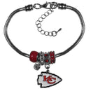 NFL - Kansas City Chiefs Euro Bead Bracelet-Jewelry & Accessories,Bracelets,Euro Bead Bracelets,NFL Euro Bead Bracelets-JadeMoghul Inc.