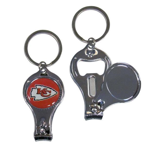 NFL - Kansas City Chiefs Nail Care/Bottle Opener Key Chain-Key Chains,3 in 1 Key Chains,NFL 3 in 1 Key Chains-JadeMoghul Inc.