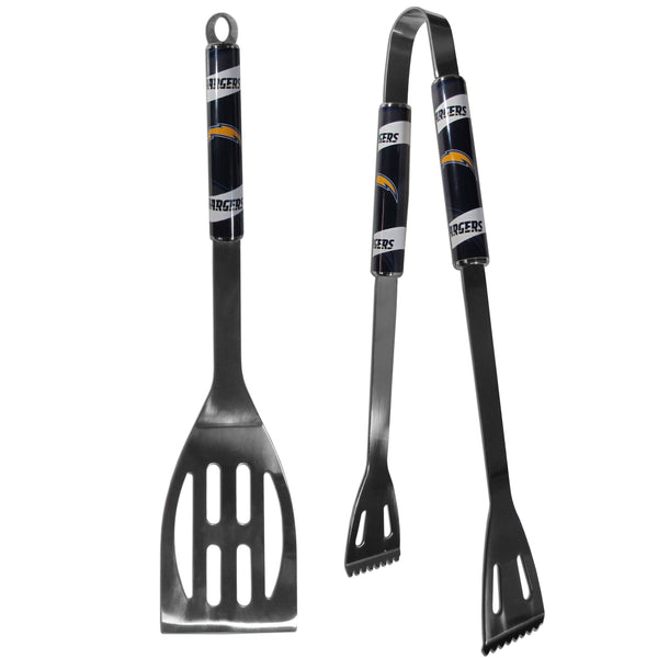 NFL - Los Angeles Chargers 2 pc Steel BBQ Tool Set-Tailgating & BBQ Accessories,BBQ Tools,2 pc Steel Tool Set,NFL 2 pc Steel Tool Set-JadeMoghul Inc.