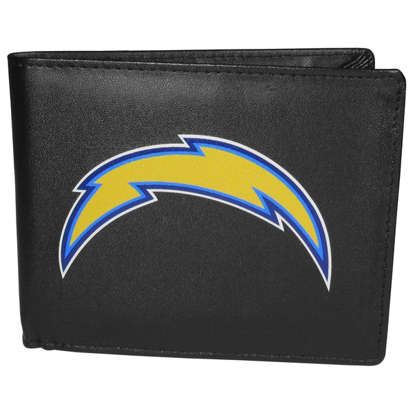 NFL - Los Angeles Chargers Bi-fold Wallet Large Logo-Wallets & Checkbook Covers,NFL Wallets,Los Angeles Chargers Wallets-JadeMoghul Inc.