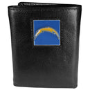 NFL - Los Angeles Chargers Deluxe Leather Tri-fold Wallet Packaged in Gift Box-Wallets & Checkbook Covers,Tri-fold Wallets,Deluxe Tri-fold Wallets,Gift Box Packaging,NFL Tri-fold Wallets-JadeMoghul Inc.