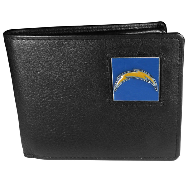 NFL - Los Angeles Chargers Leather Bi-fold Wallet Packaged in Gift Box-Wallets & Checkbook Covers,Bi-fold Wallets,Gift Box Packaging,NFL Bi-fold Wallets-JadeMoghul Inc.