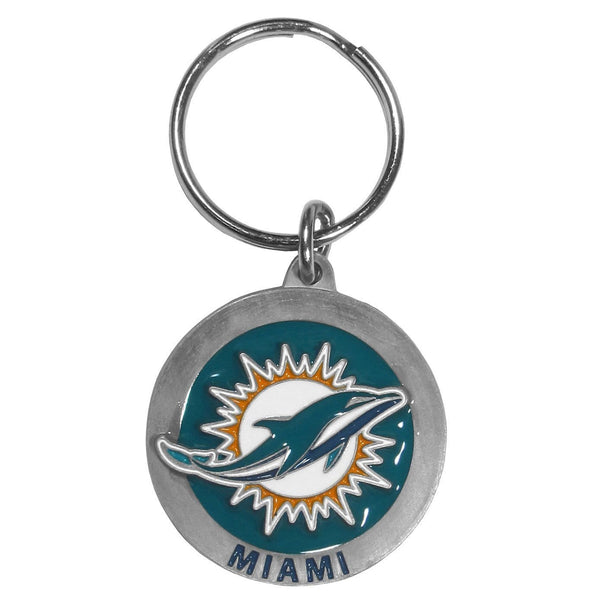 NFL - Miami Dolphins Carved Metal Key Chain-Key Chains,Scultped Metal Key Chains,NFL Scultped Metal Key Chains-JadeMoghul Inc.
