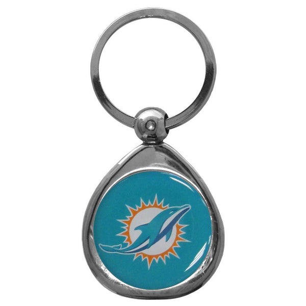 NFL - Miami Dolphins Chrome Key Chain-Key Chains,Chrome Key Chains,NFL Chrome Key Chains-JadeMoghul Inc.