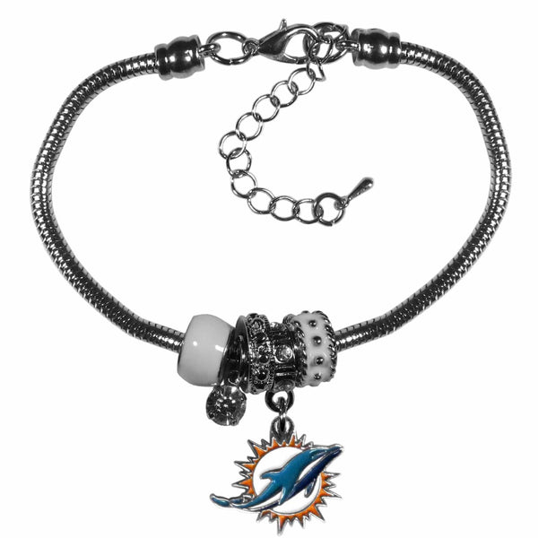 NFL - Miami Dolphins Euro Bead Bracelet-Jewelry & Accessories,Bracelets,Euro Bead Bracelets,NFL Euro Bead Bracelets-JadeMoghul Inc.