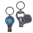 NFL - Miami Dolphins Nail Care/Bottle Opener Key Chain-Key Chains,3 in 1 Key Chains,NFL 3 in 1 Key Chains-JadeMoghul Inc.