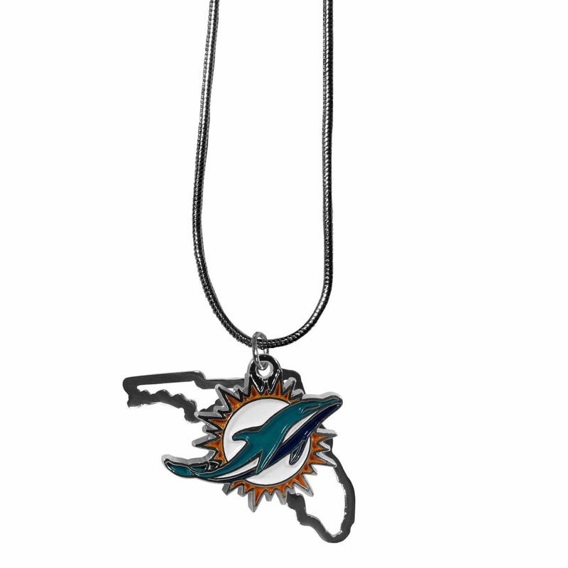 NFL - Miami Dolphins State Charm Necklace-Jewelry & Accessories,Necklaces,State Charm Necklaces,NFL State Charm Necklaces-JadeMoghul Inc.