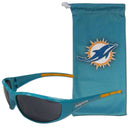 NFL - Miami Dolphins Sunglass and Bag Set-Sunglasses, Eyewear & Accessories,Sunglass and Accessory Sets,Sunglass and Bag Sets,NFL Sunglass and Bag Sets-JadeMoghul Inc.