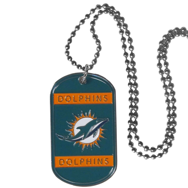 NFL - Miami Dolphins Tag Necklace-Jewelry & Accessories,Necklaces,Tag Necklaces,NFL Tag Necklaces-JadeMoghul Inc.