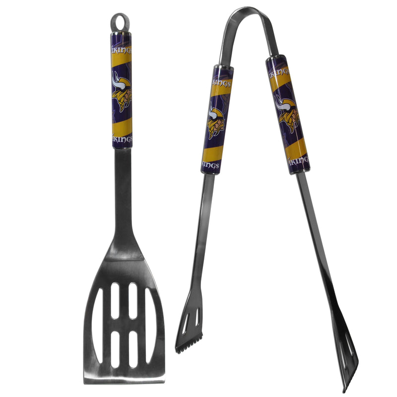 NFL - Minnesota Vikings 2 pc Steel BBQ Tool Set-Tailgating & BBQ Accessories,BBQ Tools,2 pc Steel Tool Set,NFL 2 pc Steel Tool Set-JadeMoghul Inc.