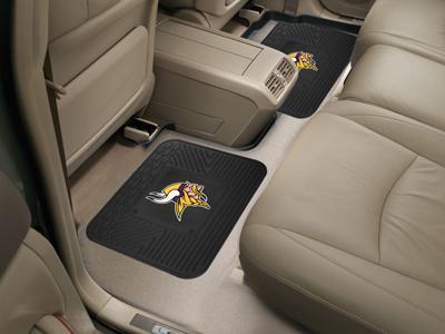 Rubber Car Floor Mats NFL Minnesota Vikings 2-pc Utility Car Mat 14"x17"