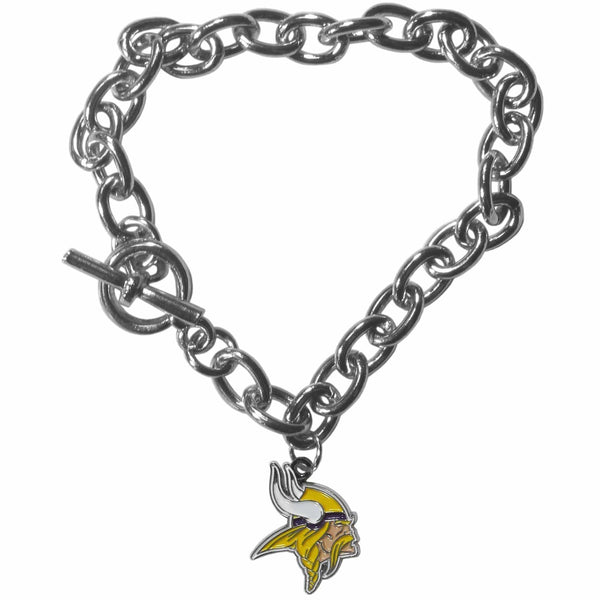 NFL - Minnesota Vikings Charm Chain Bracelet-Jewelry & Accessories,Bracelets,Charm Chain Bracelets,NFL Charm Chain Bracelets-JadeMoghul Inc.