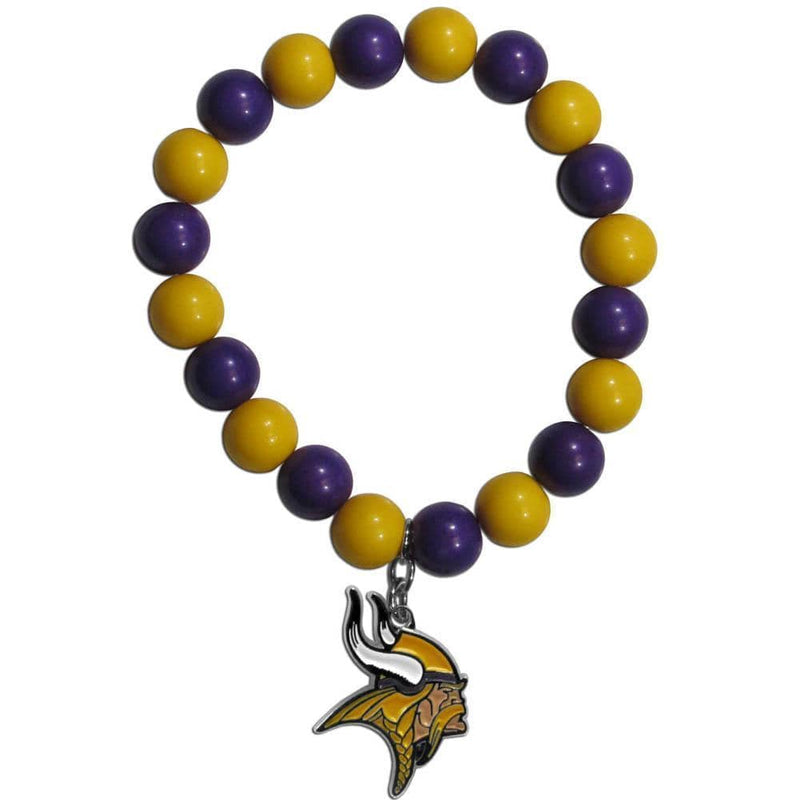 NFL - Minnesota Vikings Fan Bead Bracelet-Jewelry & Accessories,Bracelets,Fan Bead Bracelets,NFL Fan Bead Bracelets-JadeMoghul Inc.